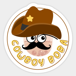 Cowboy Boba Sticker